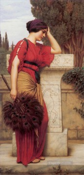 La Pensierosa 1913 Dama neoclásica John William Godward Pinturas al óleo